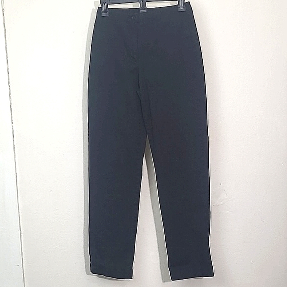 Liz Claiborne pants black stretch 98% cotton blend mid rise skinny